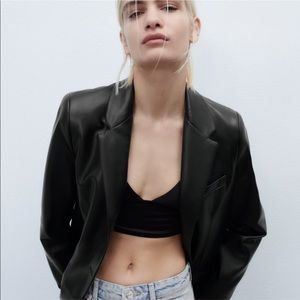 Zara Faux Leather Blazer 4432/710